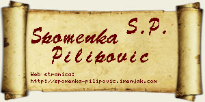 Spomenka Pilipović vizit kartica